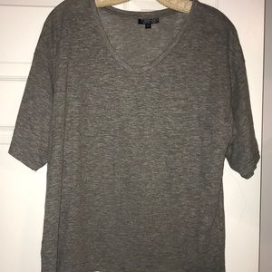 Gray knit top from Topshop